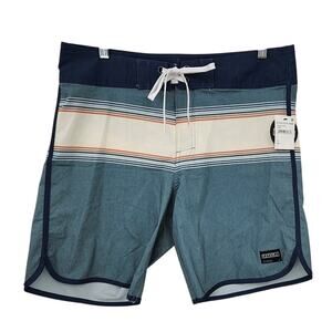 New NWT Men's Ezekiel Wetlands Board Shorts Jade Swim‎ Trunks Unlined Size 32